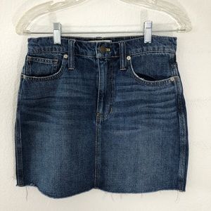 Madewell Blue Denim Mini Skirt